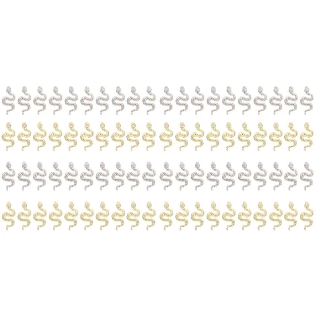 80 piezas dijes para uñas calcomanías para uñas serpiente decoración de uñas de metal