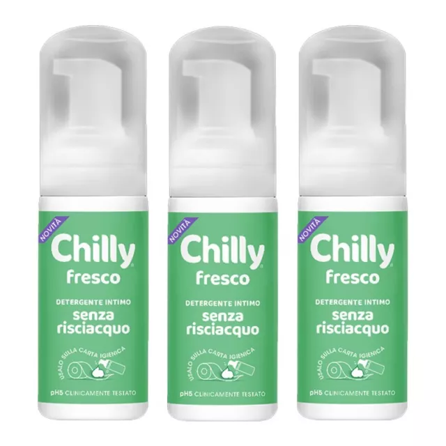 3pz CHILLY FRESCO Detergente intimo SENZA RISCIACQUO 100ml