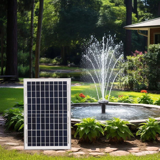 1000L/H SOLAR PANEL Powered Water Pump Garden Pool Pond Fish Aquarium ...