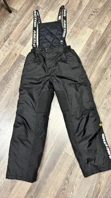 Arctiva snowmobile pants Black large used mens Bib Suspenders ski snowboard