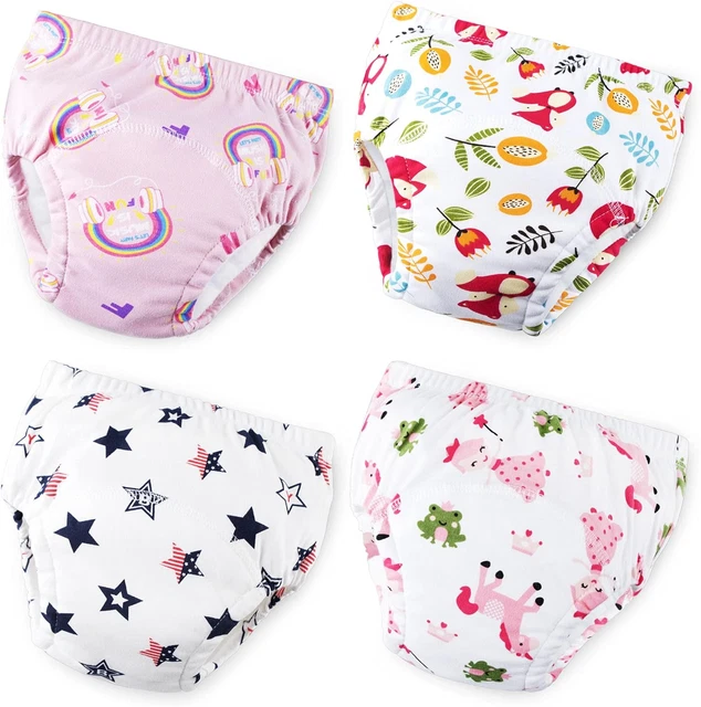 Lot De 4 Sous-Vêtements D'Apprentissage De La Propreté Pour Filles De 2 Ans, 3 A