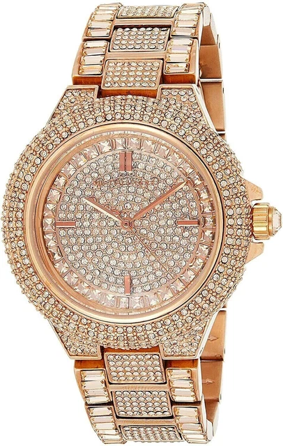 NEW MICHAEL KORS Mk5862 Camille Pave Crystals Rose Gold Strap