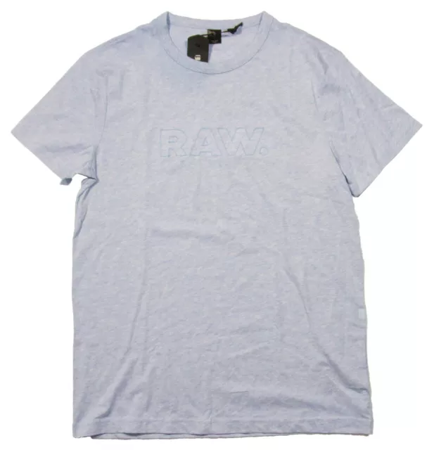 G-Star Raw Men's Sea Heather Blue Hodin Graphic Crew-Neck Short Sleeve T-Shirt