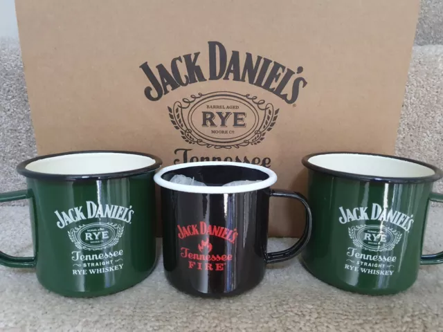 Official Jack Daniels Whiskey Enamal Mug Cup Rye And/Or Fire