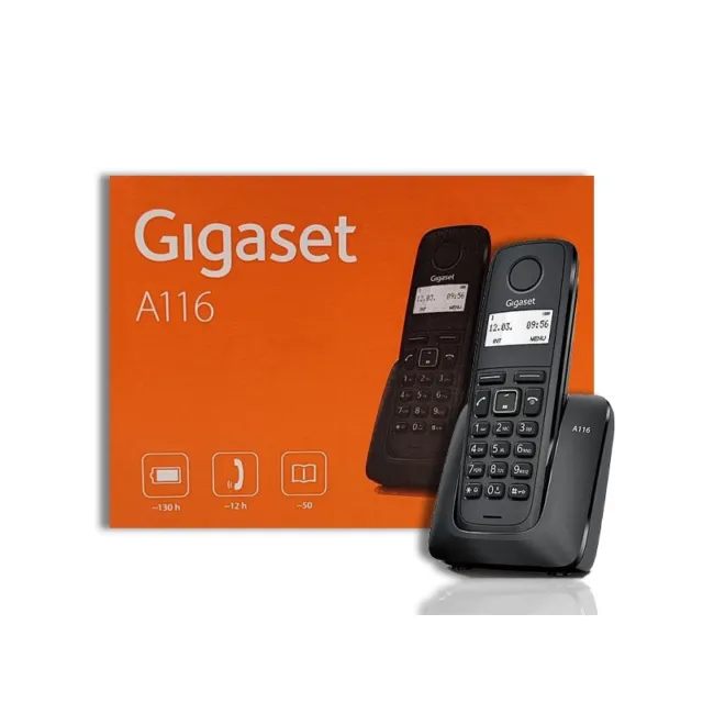 TELEFONO CORDLESS GIGASET A116 Senza Fili Funzione Eco Nero EUR 19,50 -  PicClick IT