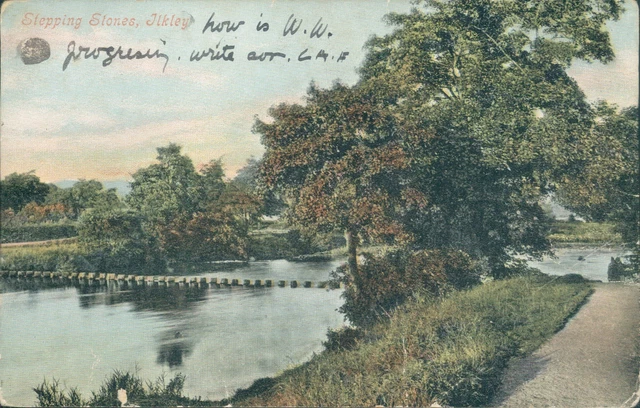 Ilkley Stepping stones; 1906; valentine's
