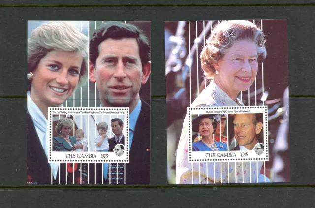 P695 Gambie 1991 Royal Family Feuilles MNH