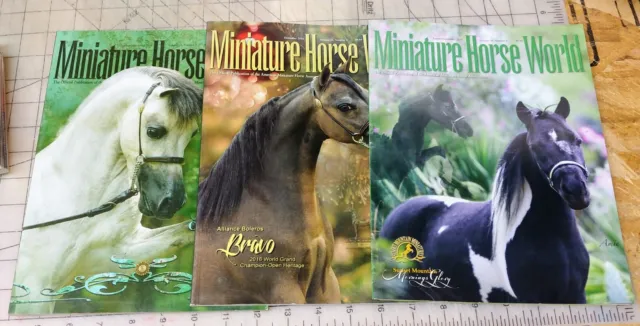 Lot Of 3 Miniature Horse World Magazine From 2014 & 2016 - Excellent Condition