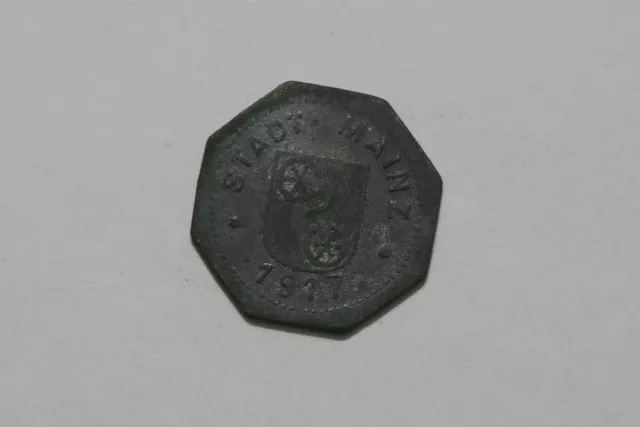 Germany War Money Token 5 Pfennig 1917 Mainz Zinc B34 #Z759