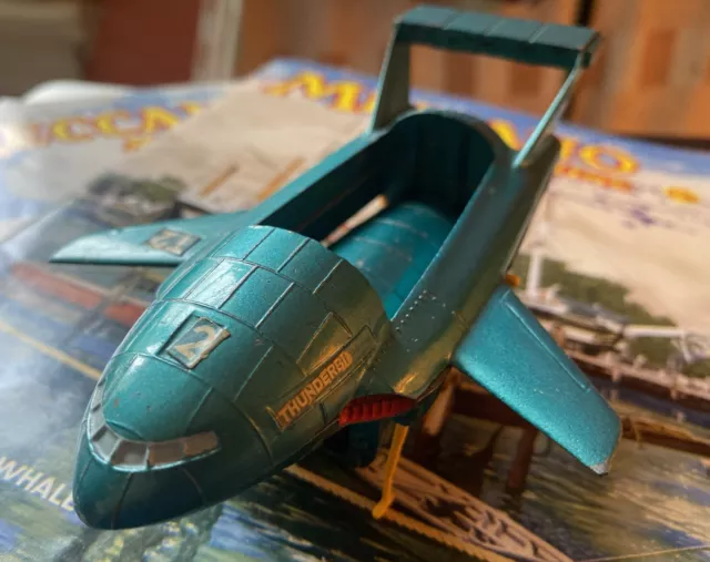 Dinky #101; Thunderbird 2, Turquoise w/3 Legs Working & Pod, 1972 Diecast UK