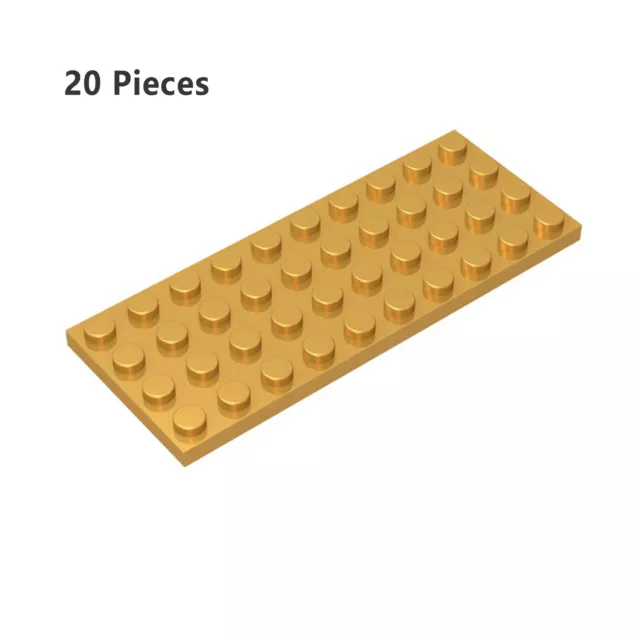 Part 3030 Plate 4X10 Pearl Gold Building Pieces BULK LOT Bricks Parts 20 PCS