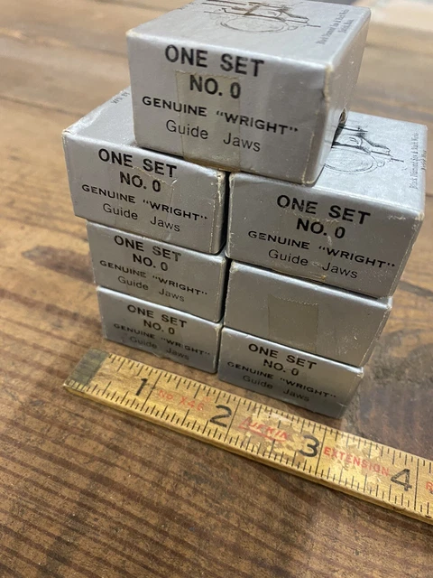 Genuine Wright No. 0 Guide Jaws Made By Black Diamond Saw & Mach. Works (1 Set) Genuine Wright No. 0 Guide Jaws Made By Black Diamond Saw & Mach. Works (1 Set)