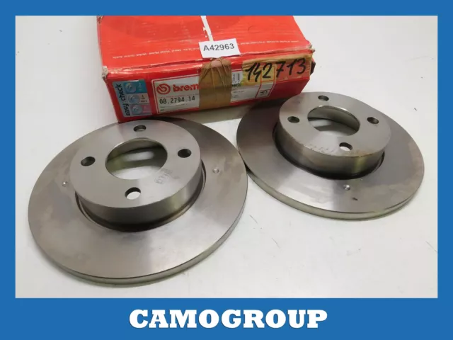 Coppia Dischi Freno Anteriori Front Brake Disc Brembo Per Audi 100 80 90