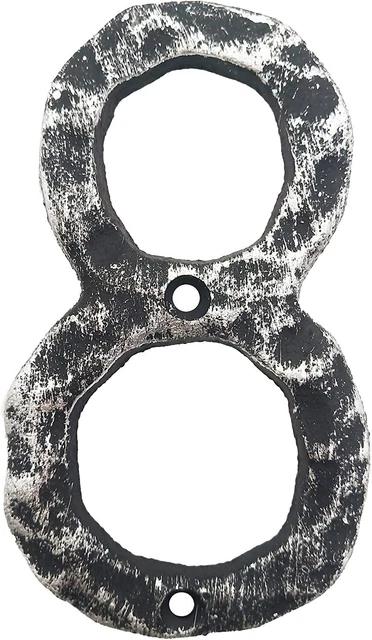 NR 8 House Numbers 5.5 Inch Cast Iron Home Address Number Solid & Heavy Duty