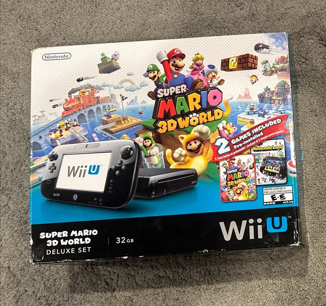 NINTENDO WII U Super Mario 3D World Deluxe Set Console Complete In Box