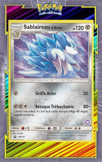 Sablaireau d'Alola Promo - SL00 - 16/30 - SM127 - Carte Pokemon Neuve Française