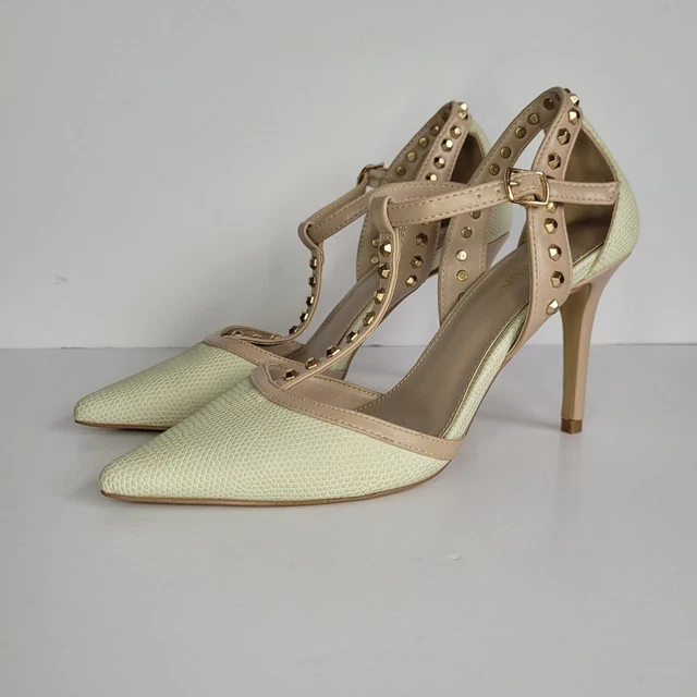 SCARPE VINTAGE ANNI 80 Carvela blu navy nuove velluto tacco