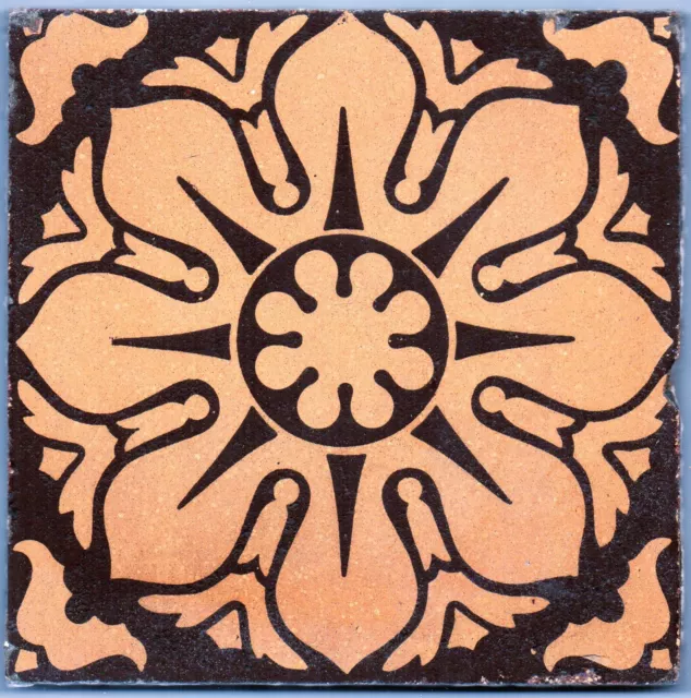 Original victorian stunning Encaustic reclaimed floor tile Maw & Co Ltd 6'x6'