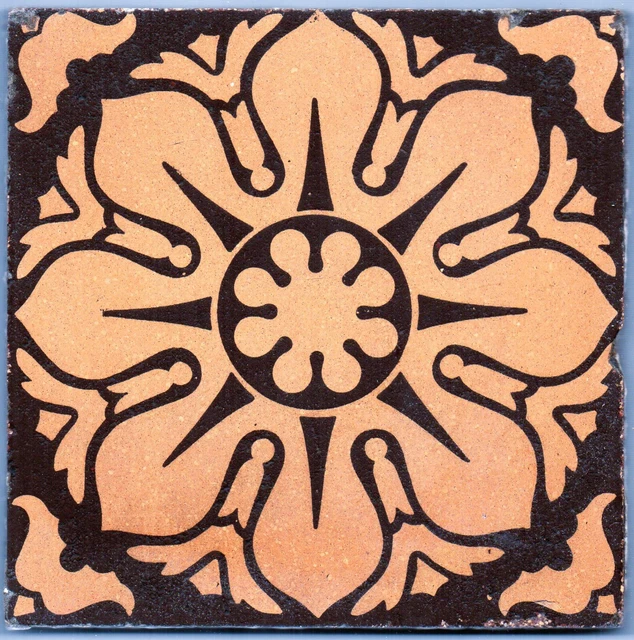 Original victorian stunning Encaustic reclaimed floor tile Maw & Co Ltd 6'x6'