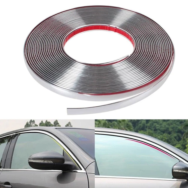 6M Car Chrome DIY Moulding Trim Strip For Body Grille Windows Door Bumper 4MM