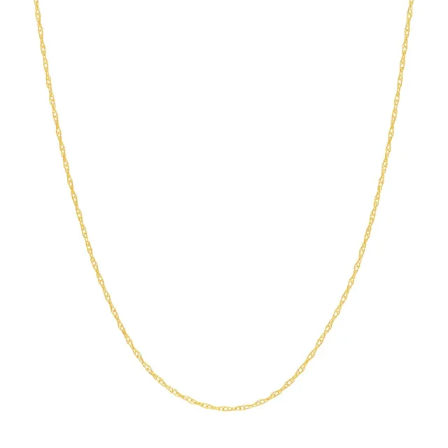 0.60mm Rope Chain Real 14K Yellow Gold 18"