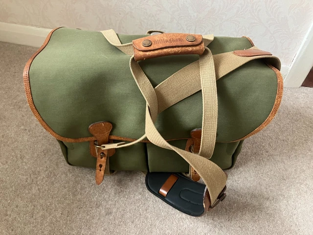 Billingham 445 Camera Bag. Sage FibreNyte & Tan Leather.