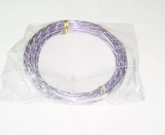 Aludraht gloss 2mm 10m lavendel Diamant Effekt Draht Basteldraht Schmuckdraht