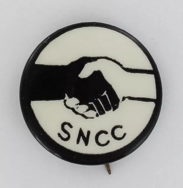 SNCC 3rd Handshake Pin 1964 Freedom Summer Mississippi Black Civil Rights 1455