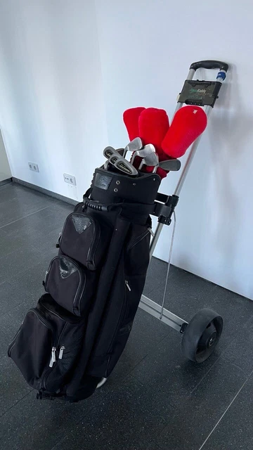 Golfschläger Set Herren Rechtshand mit PowaKaddy und Bennington Cartbag