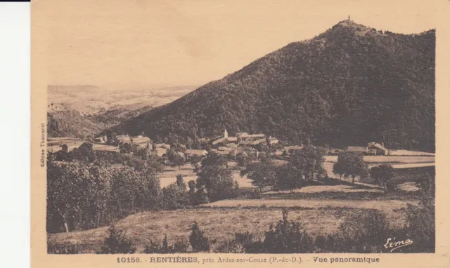 Carte postale ancienne PUY-DE-DÔME RENTIERES vue panoramique éd thomarat timbrée