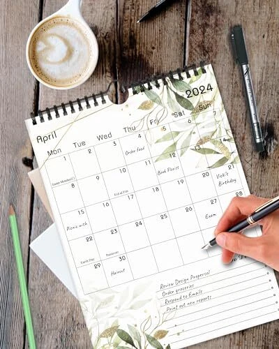 2024 CALENDAR SMALL Wall Calendar 8.5 x 11 Spiral Bound Hanging