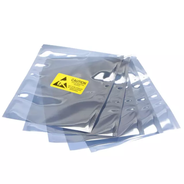 Sacchetti antistatici borsa schermante 50 pz 6x8" (15x20 cm) top aperto con etichette
