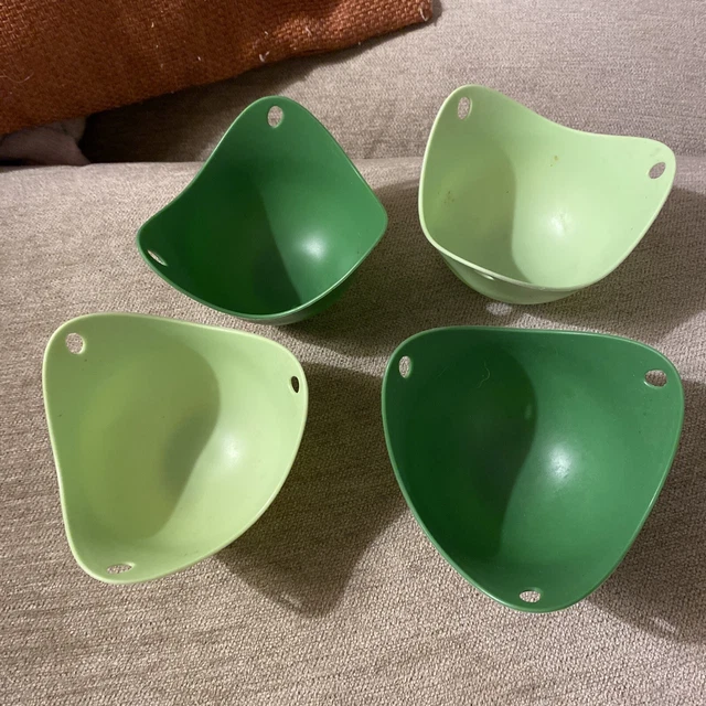 4 utensilios de cocina para cazadores furtivos/caza furtiva/caza furtiva de huevos de silicona verde