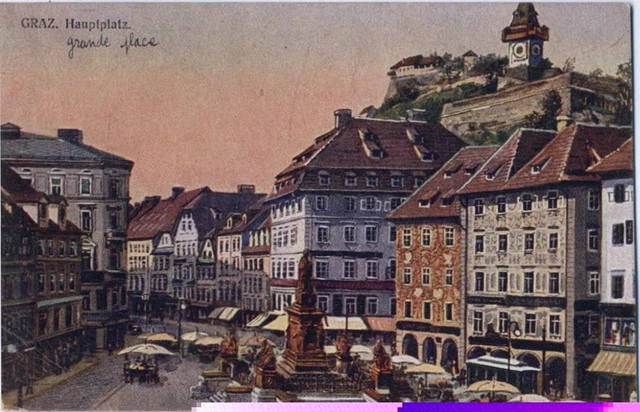 20026821 - Graz, Hauptplatz/main place,Franz Knollmueller AKU1 Graz, Bezirk um
