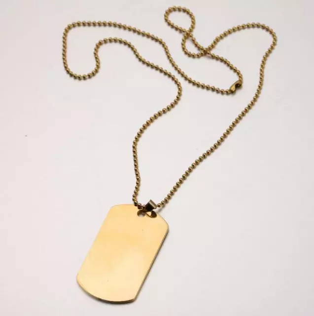 Mens Womens Chain Necklace Stainless Army Military Dog Tag Steel Pendant