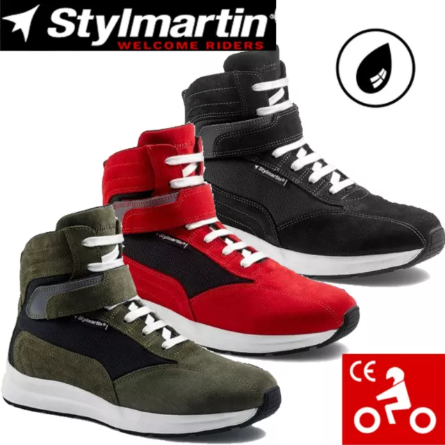 Stylmartin Motorrad Sneaker AUDAX Wildleder wasserdicht Futter Protektoren CE