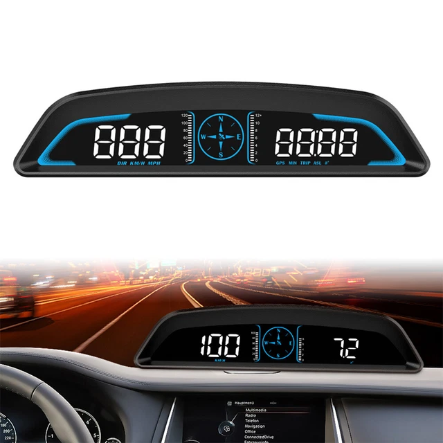 Car GPS HUD Speedometer Head Up Display Compass Overspeed Alarm For All Vehicles