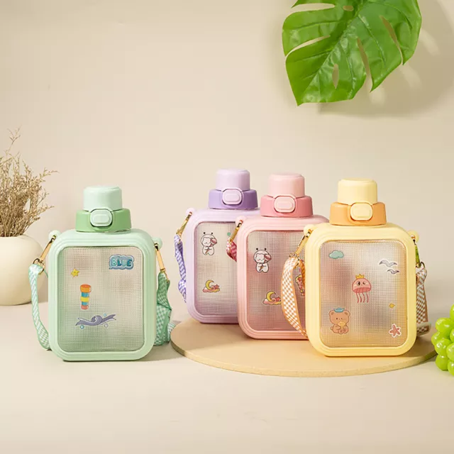 750ml Gym Water Jugs Drinkware Straw Milk Juice Bottles Gifts for Travel Camping