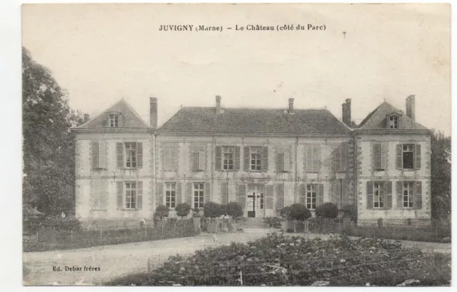 JUVIGNY - Marne - CPA 51 - le Chateau, side of the Park