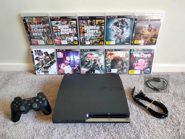 PS3 Console Sony Playstation 3 10x Games GTA 5 MX ATV Kane & Lynch Dead Island