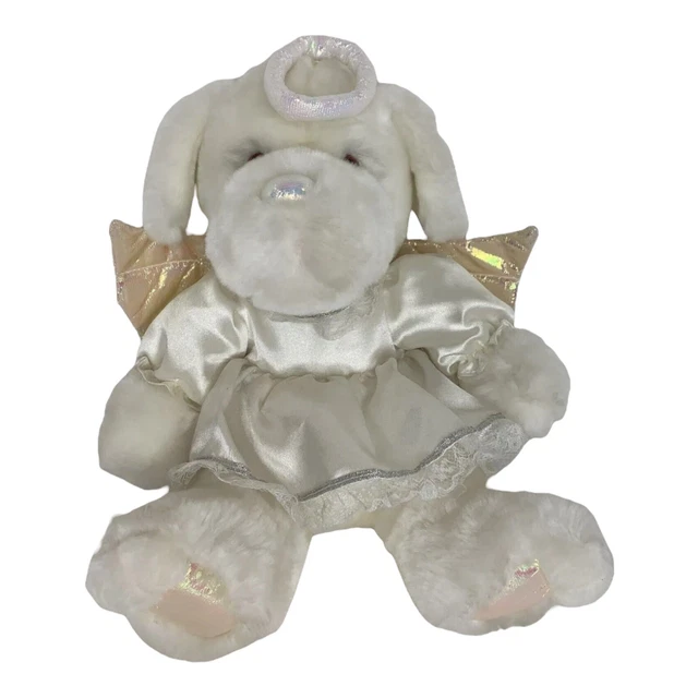 Walmart Angel Teddy Bear Plush White with Dress, Wings And Halo 12 Tall Sitting