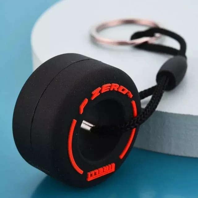 Formula 1 Racing "SOFT" Rubber F1 Tyres Keyring/Keychain Gift UK 🇬🇧