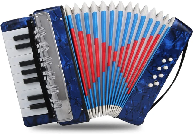 Kids Accordion Entry Level Piano Accordion 17 Key 8 Bass Beginner Accordion W...