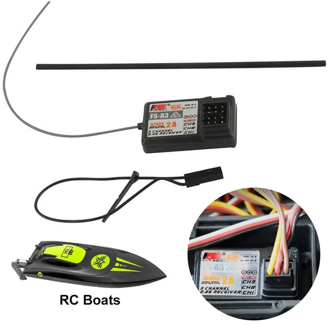 FS-GT2E 2.4G Sender A3 Empfänger Modellboot Auto Drohne FS-GT2E