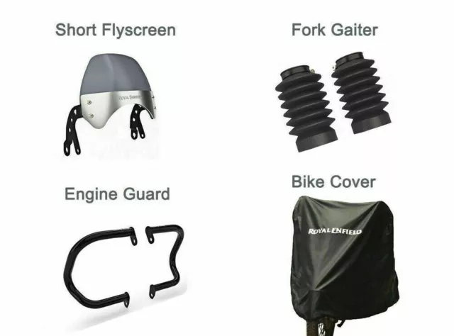 100% Originale Royal Enfield Interceptor 650 Accessori Combo Confezione 4 Pezzi