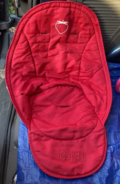 ⭐iCandy Strawberry Red Pushchair Padded Seat Liner⭐