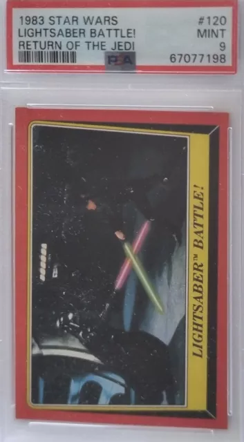 Star Wars - Return Of The Jedi "Lightsaber Battle!" (#120) (PSA 9) *Topps 1983