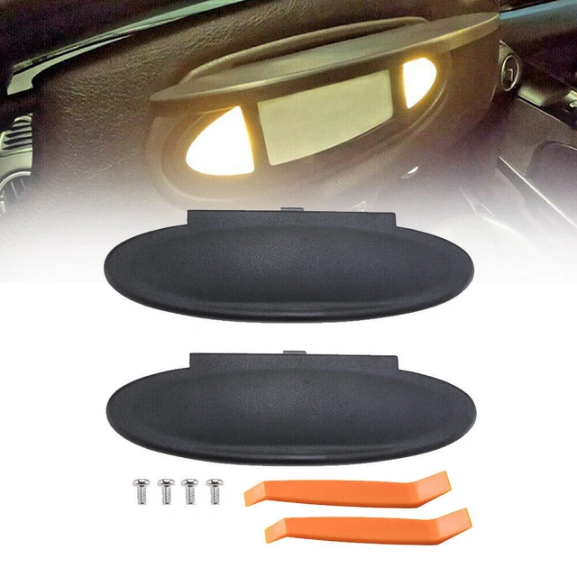2PCS Black Sun Visor Vanity Mirror Cover For Porsche 911 996/997 1997-2012 RD