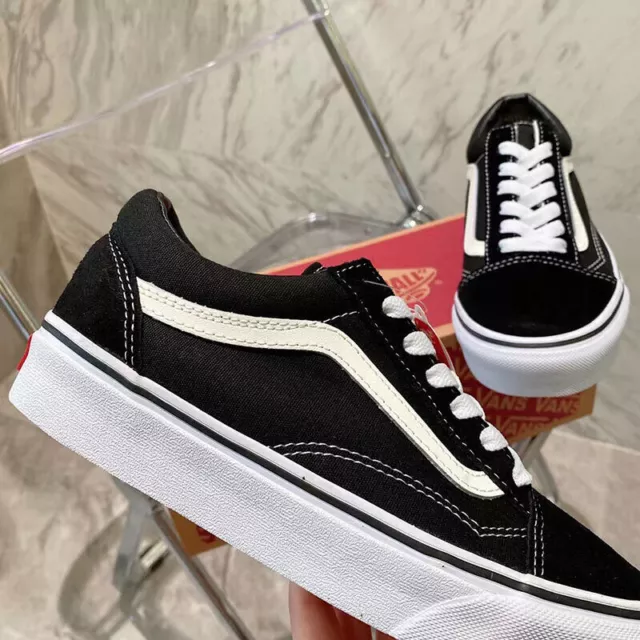 Unisex Sportschuhe Für Van Old Skool Sneaker Skate Schwarz Herren Canvas Shoes