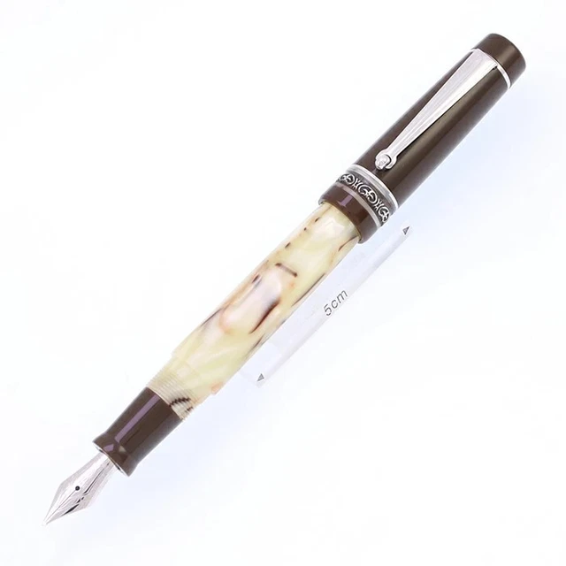 Stylo Plume Delta Vintage Bleu Et Acier Brossé - Plume M, Neuf, Référence DV80043